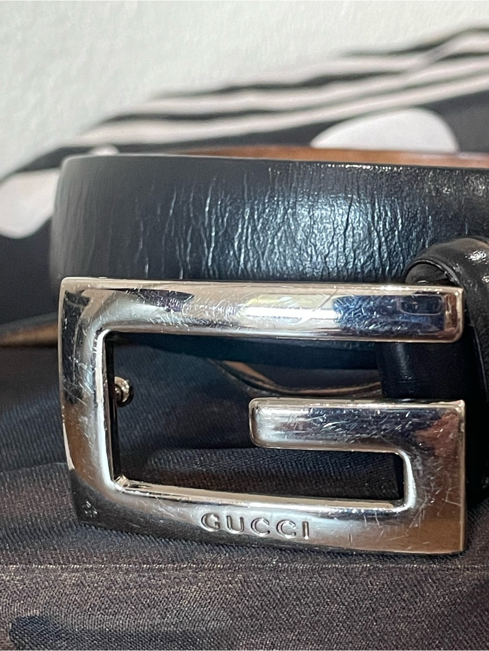 Gucci Women’s Leather Y2K Belt & Silver G-Buckle/Tom Ford Era